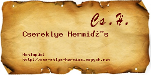 Csereklye Hermiás névjegykártya